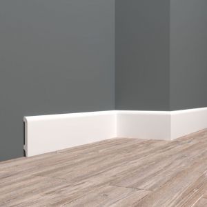 Lot de 10 Plinthes Polymère avec Bord Arrondi 3mm, L.240 cm x P.8 cm, Ep.15 mm