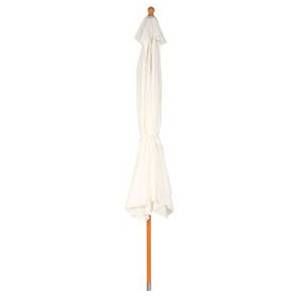 Royal Gardineer Parasol Pliable UV 50+ / Ø 3 m avec Pied en Bois - Blanc