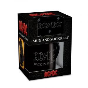 AC/DC Mug de - Back In Black - Tassen-Socken-Set - pour Indiff&eacute;rent - Standard
