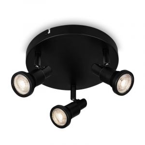 Spots LED - noir - 3xLED-GU10-4 - 8W