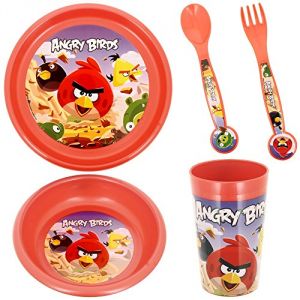 Set repas enfant 4 pi&egrave;ces Angry Birds