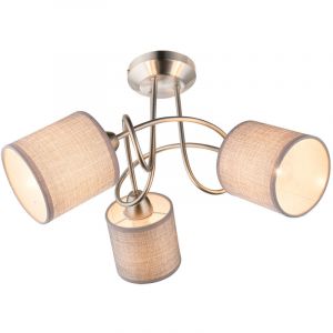 Globo LIGHTING Plafonnier mat - Ø 46 x H 27,5 cm - Tissu gris