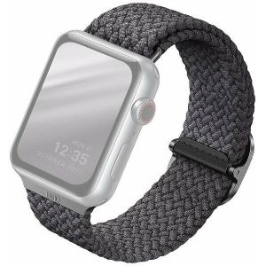 Uniq Aspen Bracelet Tresse Apple Watch 44 42 mm Gris Granite