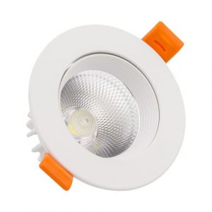 Image de Spot led Downlight cob Orientable Rond 15W Blanc Coupe ø 110mm No Flicker Blanc Froid 6000K 60ºBlanc Blanc Froid 6000K 60ºBlanc