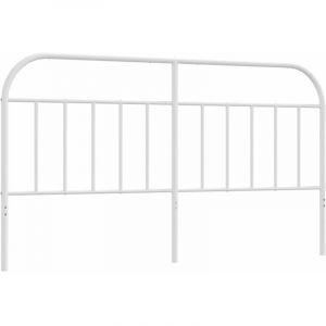 VidaXL Tête de lit métal blanc 160 cm - White