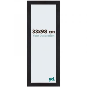 Yd. - Cadre photo 33x98 - Noir Grain de Bois - mdf - Mura