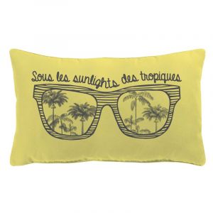 Image de Coussin Déhoussable "Lunettes" 30x50cm Jaune Prix