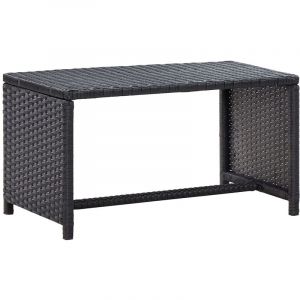 VidaXL Table basse Noir 70x40x38 cm R&eacute;sine tress&eacute;e