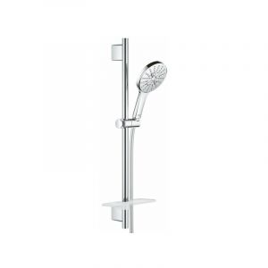 Grohe Rainshower Smartactive 130 Barre de douche 63cm avec Douchette à main 3 jets + Flexible 1,75cm, Chrome (26575000)