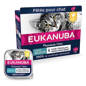 Image de Eukanuba Adulte Sans C&eacute;r&eacute;ales en terrine au poulet ? P&acirc;t&eacute;e pour chat-