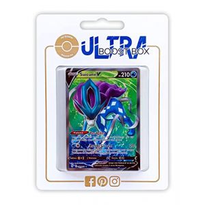 Suicune V 173/192 Full Art - Ultraboost X Epée et Bouclier 7 Évolution Céleste - Coffret de 10 Cartes Pokémon Françaises