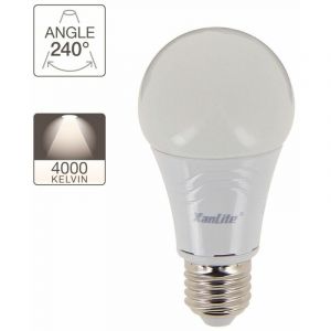 Xanlite Ampoule LED A60, culot E27, 9W cons. (60W eq.), lumière blanc neutre - EE806GCW