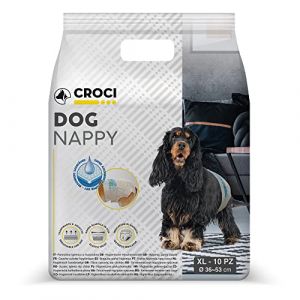 Croci 60 Couches hygiéniques pour chiens xl 36-53 cm - 6 paquets de 10 chacune