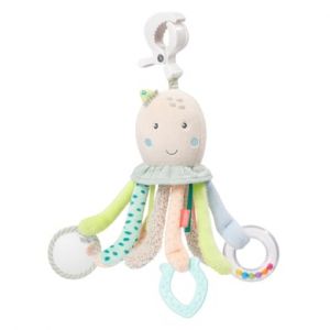 Fehn 054460 Pieuvre d’Activités - Jouet pour Saisir, Découvrir et Développer le Toucher - Pour Bébés et Tout-Petits dès 0 Mois - Taille 30 cm