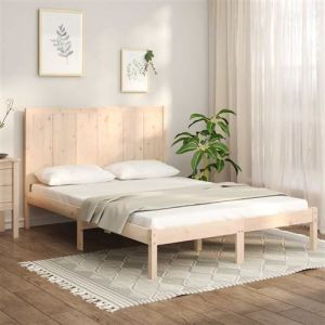 VidaXL Cadre de lit bois de pin massif 150x200 cm très grand