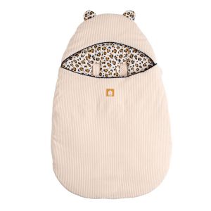 Sauthon Nid D'ange B&eacute;b&eacute; 5 Attaches En Velours C&ocirc;tel&eacute; Et Int&eacute;rieur Gaze De Coton