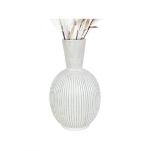 Romimex Vase Beige c&eacute;ramique sph&eacute;rique 24 x 45 x 24 cm