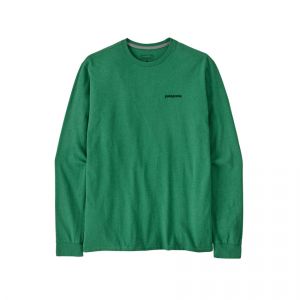 Patagonia T-shirt P-6 Logo manches longues vert - S