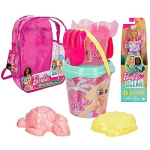 Set de jouets de plage Barbie 8 Pièces 18 x 16 x 18 cm