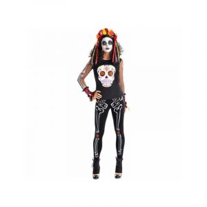 Amscan Serre tête fleuri Santa Muerte