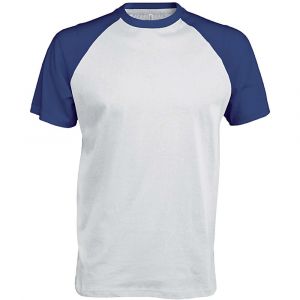 Image de Kariban T-shirt Base Ball S White / Navy