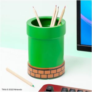 Image de Paladone Pot A Crayons - Super Mario - Pot De Fleurs En Forme De Tuyau Et Porte-stylo