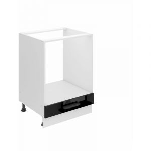 Meuble Cuisine Bas sans Plan de Travail sdp i Meubles de Cuisine - Taille: 51,6 x 60 x 82 cm i Petit Meuble Cuisine - sans Porte i Couleur : Noir