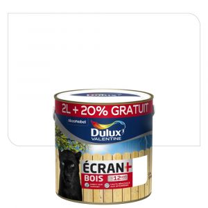 Image de Dulux Valentine Peinture bois intérieur extérieur Ecran+ blanc satin 2L +20 %