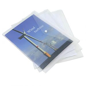 Rapesco 1040 ECO Pochette à Bouton Pression, A4, Transparent, Lot de 5