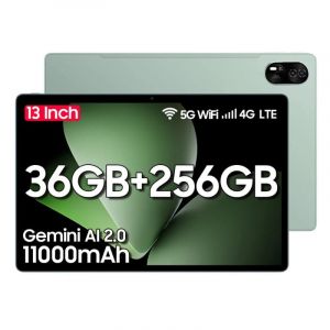 Blackview Mega 8 4G 13" FHD+ IPS 12 Go/256 Go 11 000 mAh 18 W Android 15 Vert
