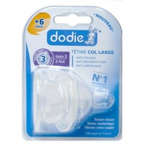 Image de Dodie 5444144 - 2 tétines Evolution+ Easy Air en silicone débit 3 rapide (6 mois +)