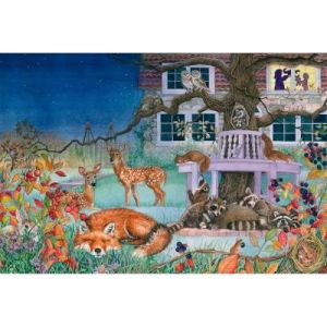 Schmidt Puzzle 100 pièces : Visite nocturne des animaux
