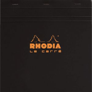 Image de Rhodia 210209C - Bloc Le Carré N°210 noir format 21 x 21 cm 160 pages - quadrillé 5x5