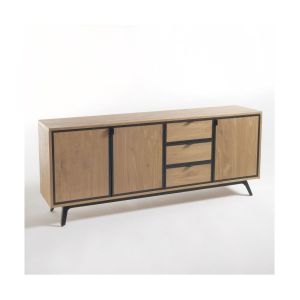 Image de Buffet enfilade m&eacute;tal et bois Daffo Bois Naturel Taille Taille Unique