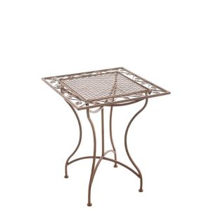 CLP Table de jardin en fer forgé ASINA 60 x 60 cm, fabrication à la main au style antique avec précision, 2 couleurs au choix72 c...