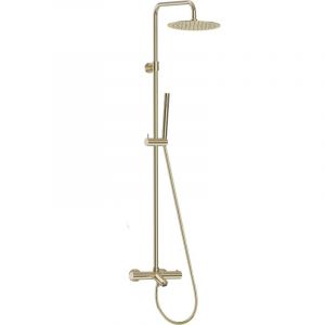 Essebagno Luisa II 250 colonne bain et douche avec thermostatique or - Or