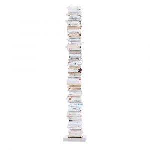 OPINION CIATTI bibliothèque ORIGINAL PTOLOMEO PT215 H 215 (Structure blanche, base inox - Structure et étagères en fer laqué. base en acier inoxydable)