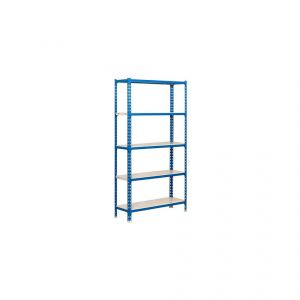 Simon Rack Etagère 5 niveaux 900 Kg L. 800 x Ht. 1800 x P. 400 mm KIT SIMONCLICK MINI 5/400 BLEU/BLANC - 442100024188045 - Simonclick