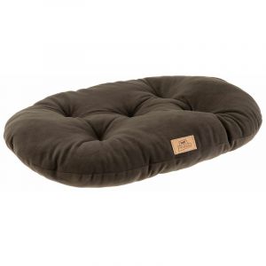 Ferplast Coussin Chien, Tapis Chien RELAX 45/2 MICROFLEECE, Coussin Chat, Lit pour Chiens Chats, Coussin pour Panier Chien et Chat, Ovale, Doux en Micropolaire, Lavable, 43 x 30 cm, Gris