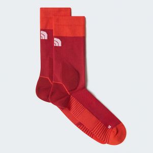 The North Face Chaussettes Mi-mollets Trail Run Iron Clay-lava Red Taille L male