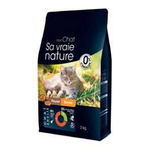 Image de Sa vraie nature Croquettes pour chat poulet et dinde - 2 kg