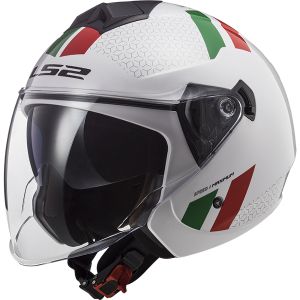 Ls2 Casque Jet OF573 TWISTER II COMBO WHITE GREEN RED L 2019