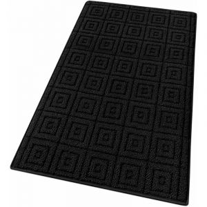 Tapis de Cuisine 3D Coureur Bordé Absorbant Antidérapant Lavable En Différentes Tailles Noir - 57x240 cm