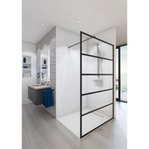 Paroi de douche AURYS BALEARES ATELIER N°2 Verre Timeless 8 mm trempé SaintGobain L.140