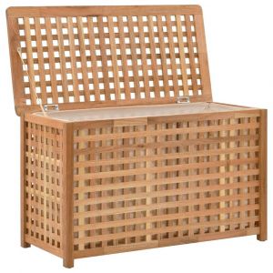 Coffre de blanchisserie 77,5 x 37,5 x 46,5 cm bois massif de noyer 02_0006165
