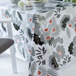 Calitex Toile cirée Yuzu, Gris, Ronde 140 cm