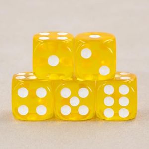 Epic Forge Lot de 5 Dés 6 Faces- Jaune Transparent