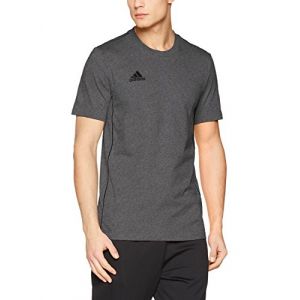 Image de Adidas Core 18 T-Shirt Homme, Dark Grey Heather/Black, FR : L (Taille Fabricant : L)