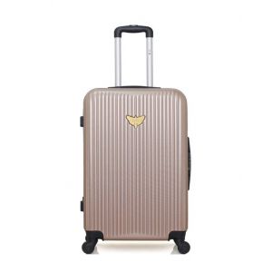 Image de LPB VALISE WEEK END ABS 65cm 4 roues AGATA ROSE DORE