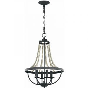 Image de Feiss Chandelier Nori 4x40W E14 Gris